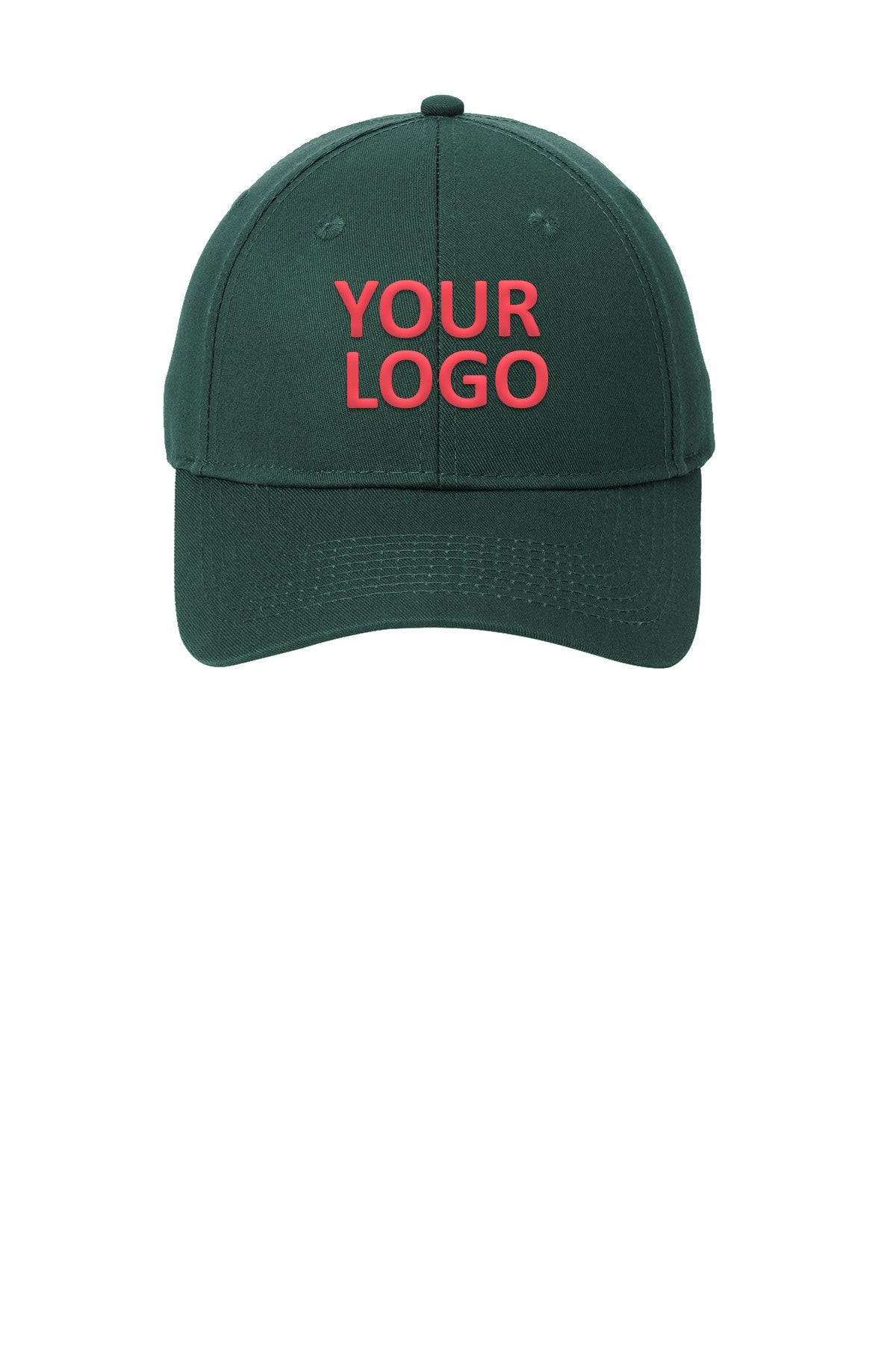 Port Authority Six Panel Twill Customized Caps, Hunter