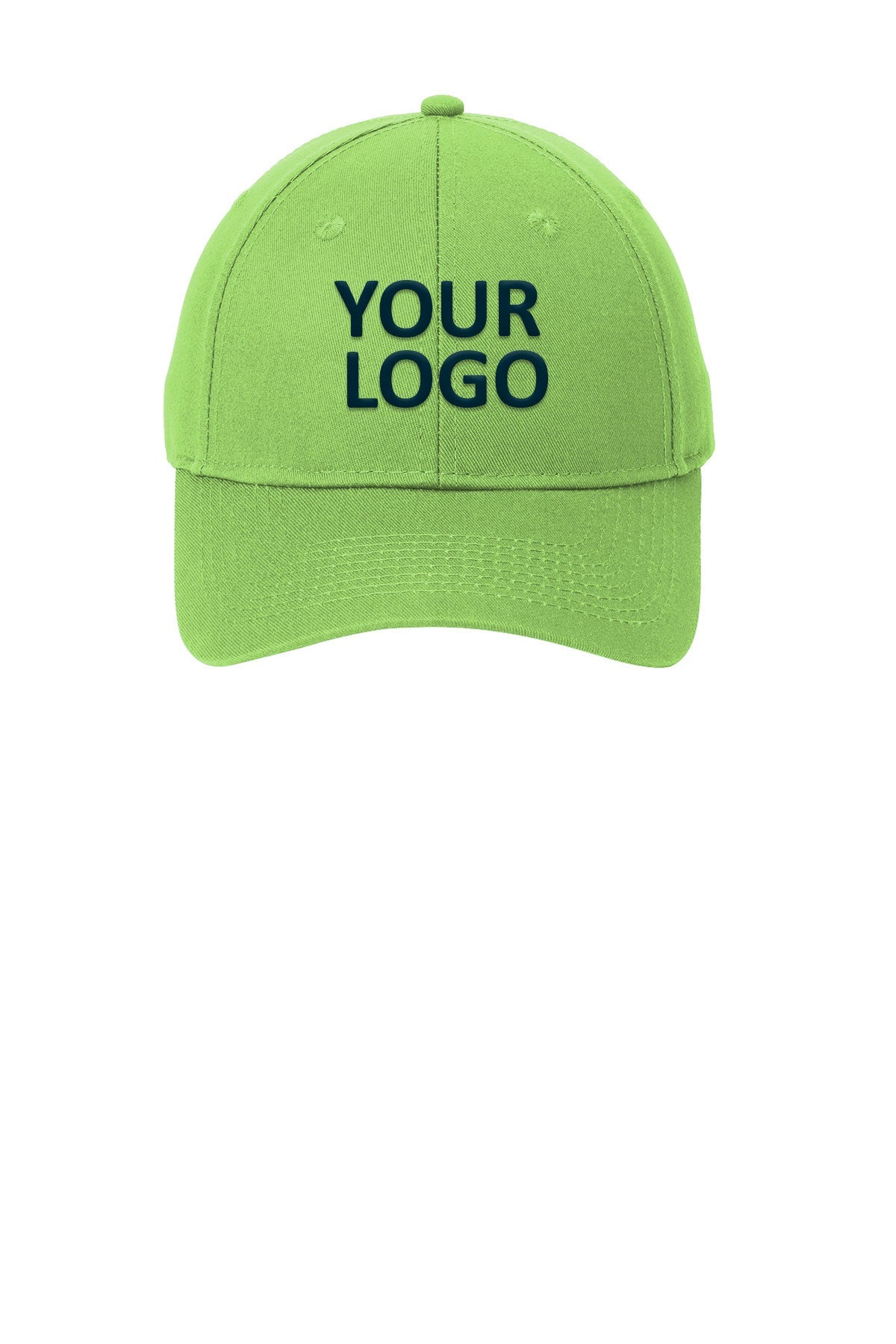 Port Authority Six Panel Twill Custom Caps, Lime
