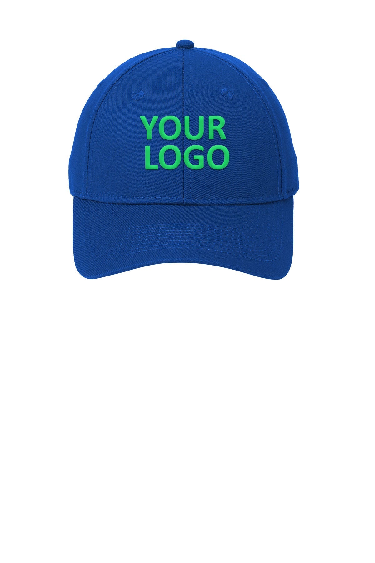 Port Authority Six Panel Twill Branded Caps, Royal