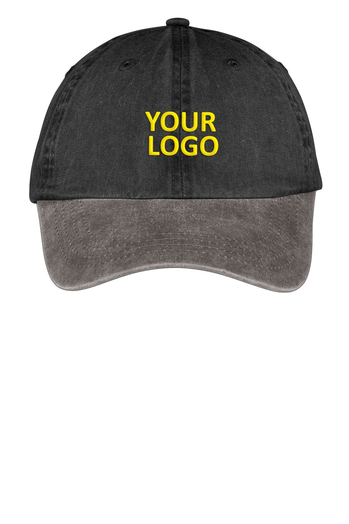 Port Authority Pigment Dyed Custom Caps, Black/ Pebble