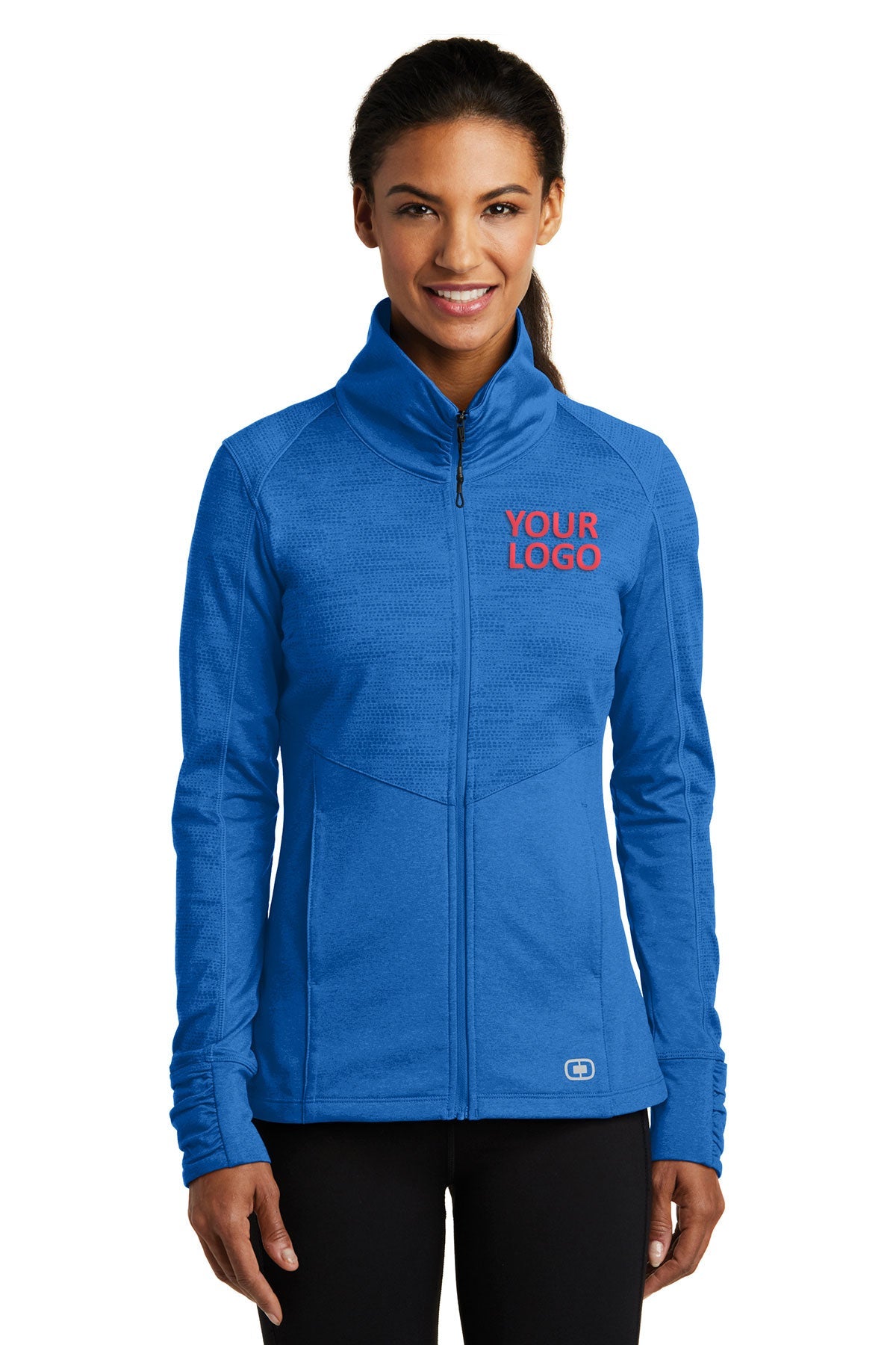 OGIO Endurance Electric Blue Heather LOE702 business logo jackets