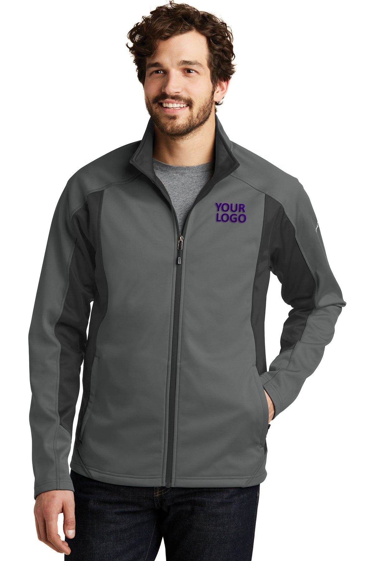 Eddie Bauer Metal Grey/ Grey Steel EB542 company embroidered jackets