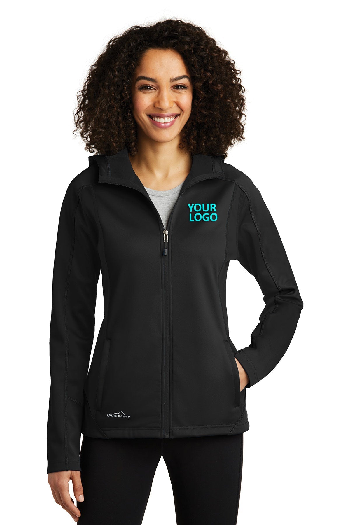 Eddie Bauer Black/ Black EB543 company embroidered jackets
