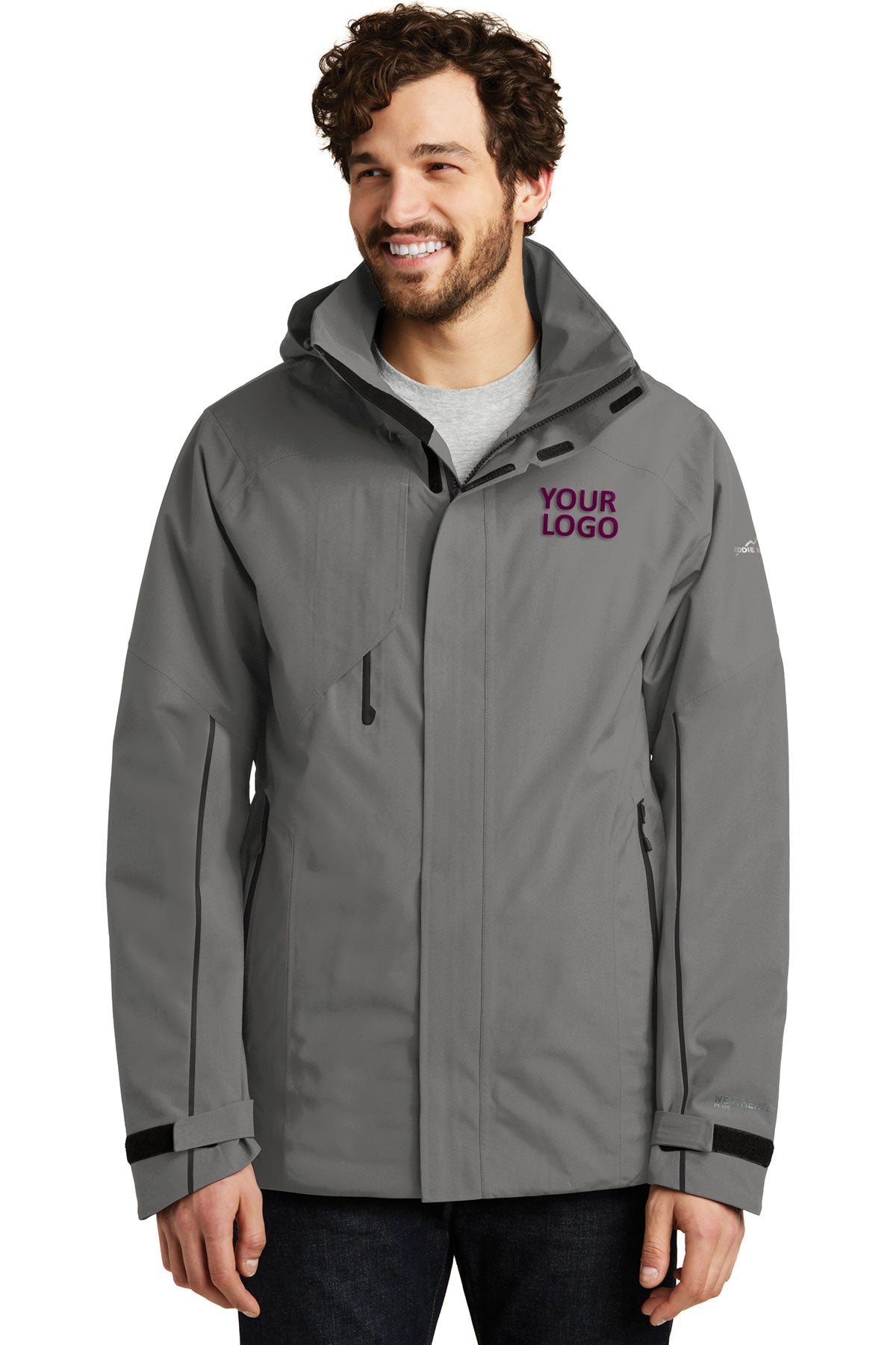 Eddie Bauer Metal Grey EB554 embroidered team jackets