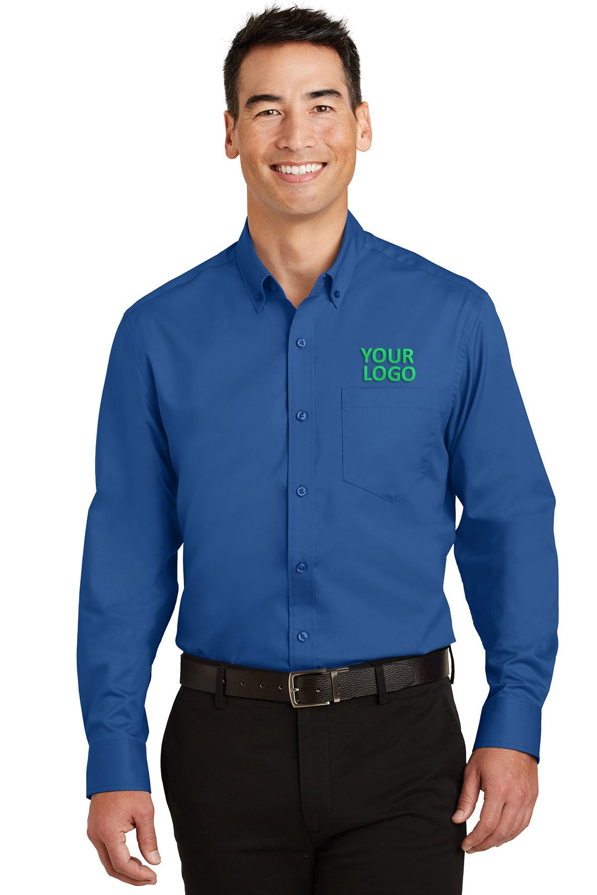 Port Authority Tall SuperPro Custom Twill Shirts, True Blue