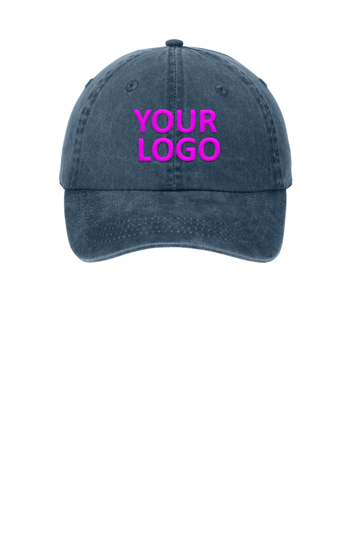 Port Authority Pigment Dyed Customized Caps, Navy