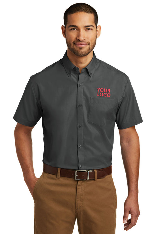 Port Authority Carefree Poplin Shirt, Graphite [Adam Equipment]
