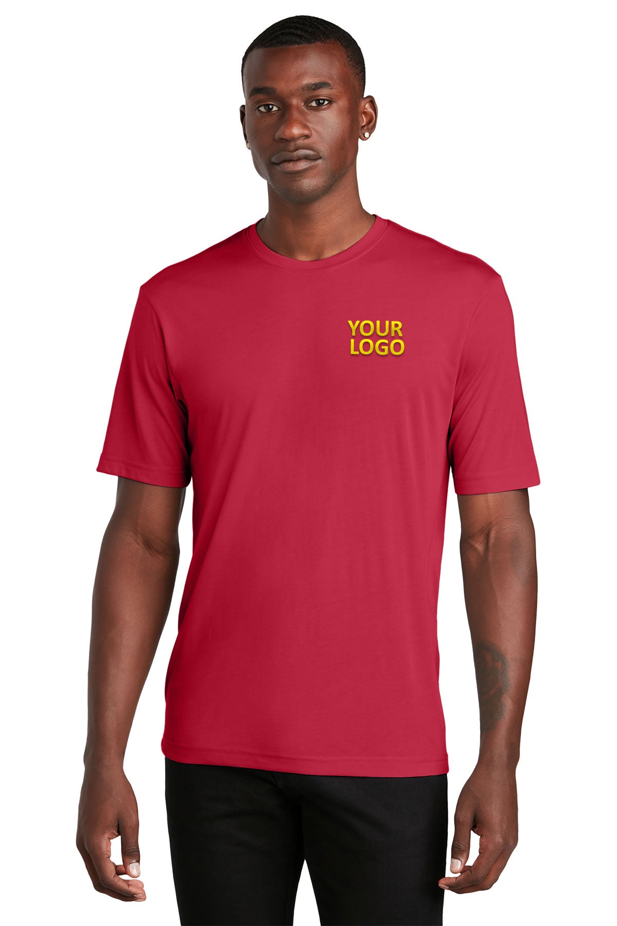 Sport-Tek PosiCharge Competitor Custom Cotton Touch Tee's, Deep Red