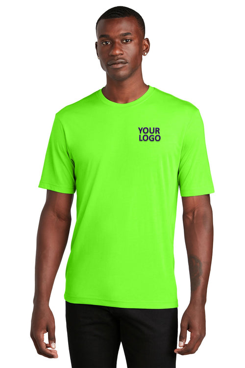 Sport-Tek Long Sleeve PosiCharge Competitor Custom Cotton Touch Tee's, Neon Green