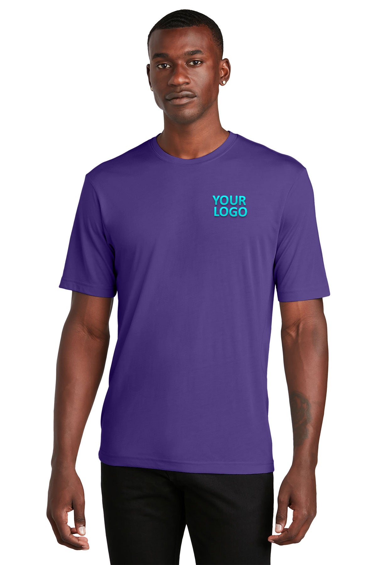 Sport-Tek PosiCharge Competitor Customized Cotton Touch Tee's, Purple