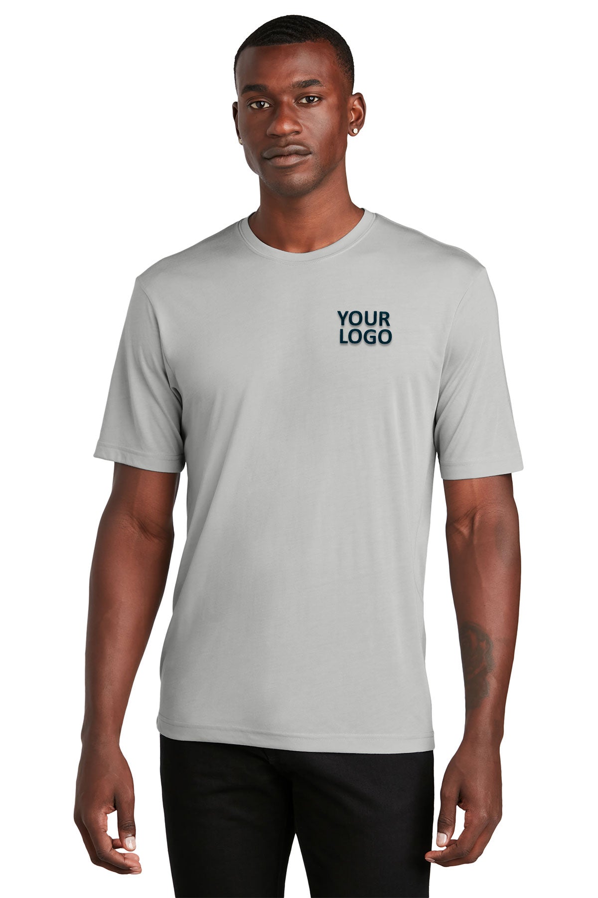 Sport-Tek PosiCharge Competitor Customized Cotton Touch Tee's, Silver
