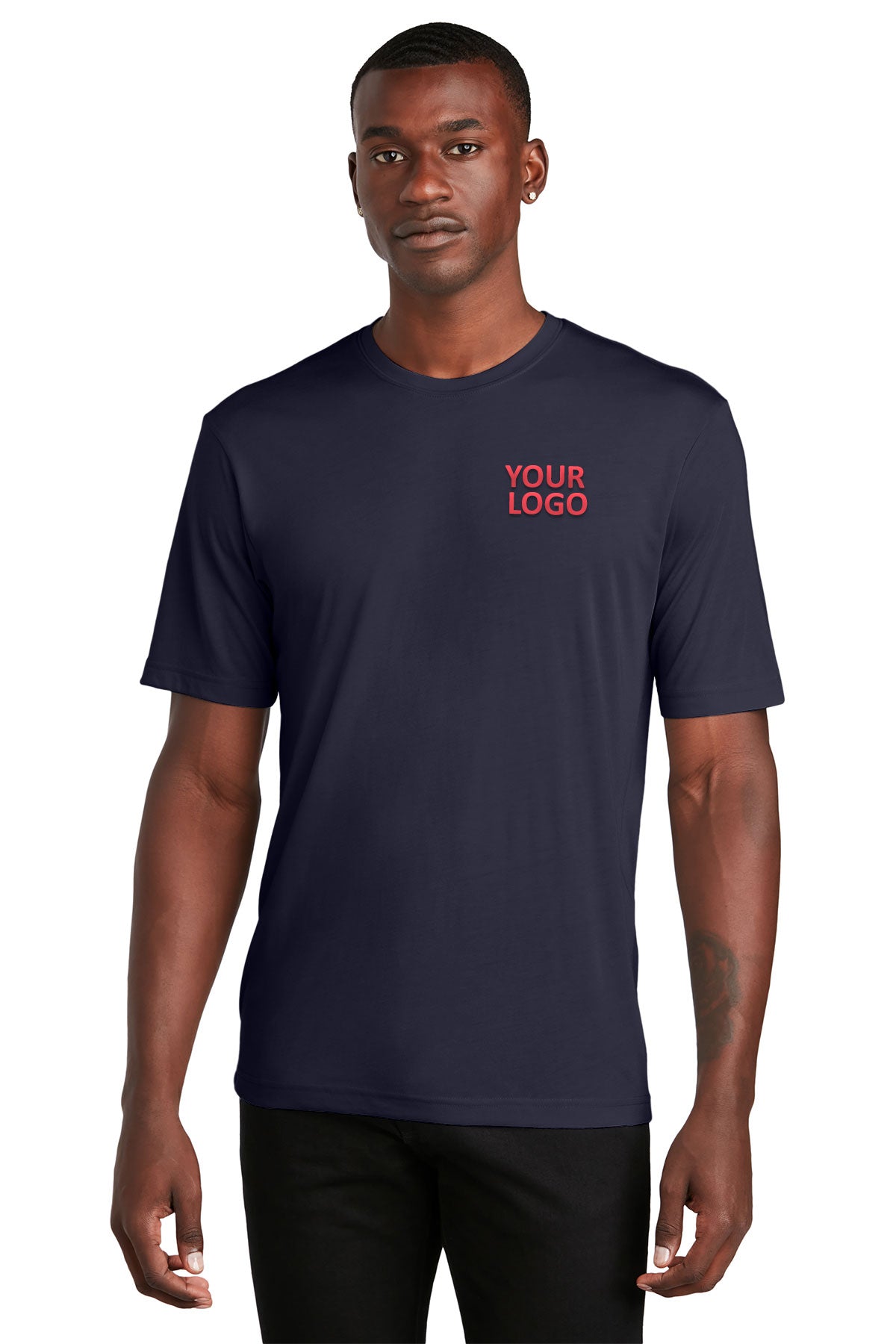Sport-Tek PosiCharge Competitor Customized Cotton Touch Tee's, True Navy