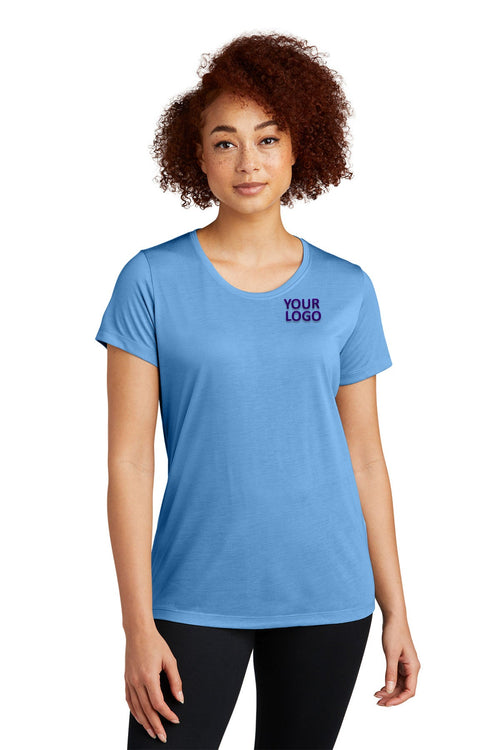 Sport-Tek PosiCharge Competitor Branded Cotton Touch Tee's, Carolina Blue