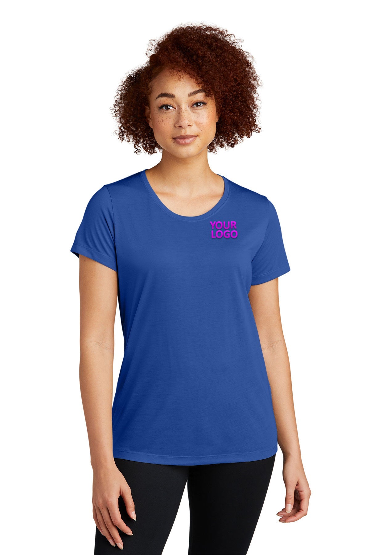 Sport-Tek Ladies PosiCharge Competitor Cotton Touch Scoop Neck Tee