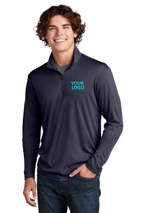 Sport-Tek Ladies PosiCharge Competitor Customized 1/4-Zip Pullovers, True Navy