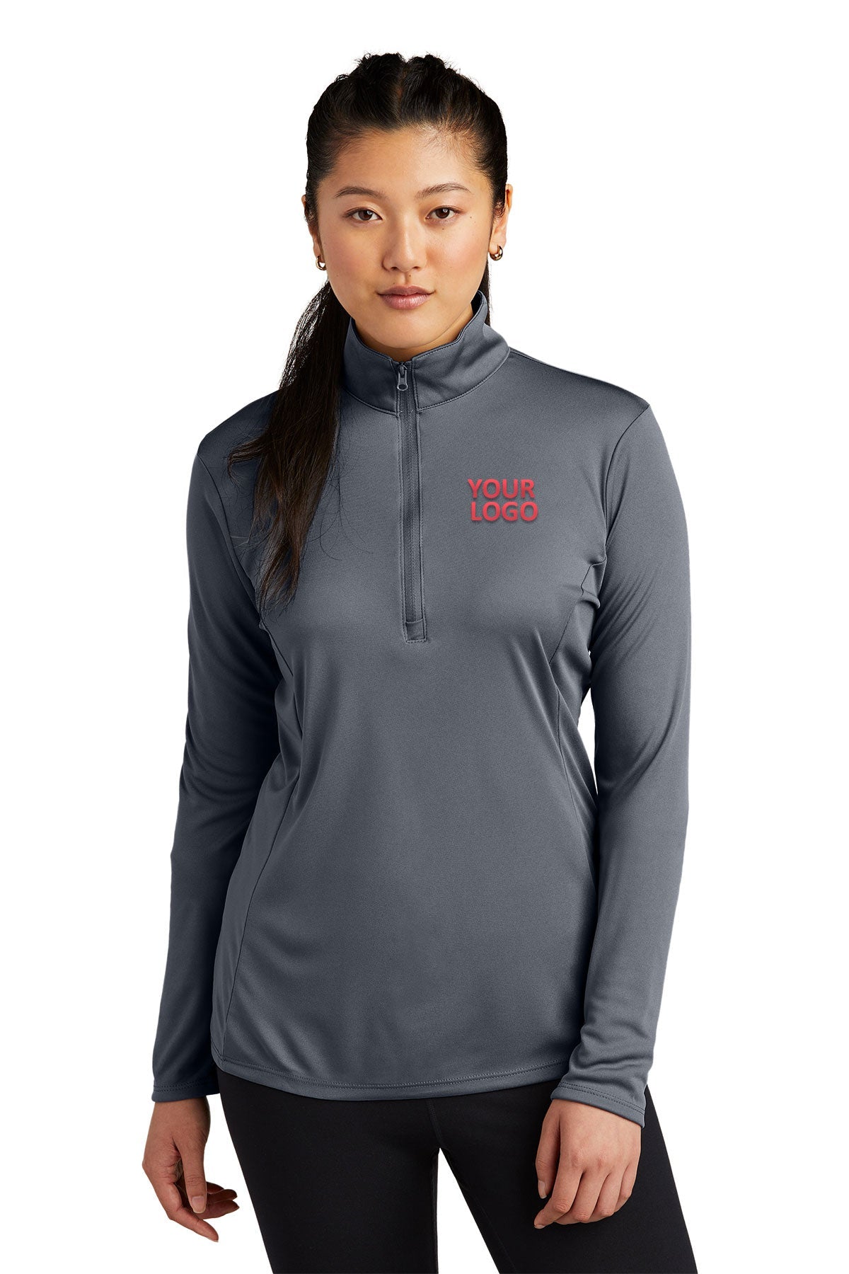 Sport-Tek Grey Concrete LST357 company sweatshirts printed