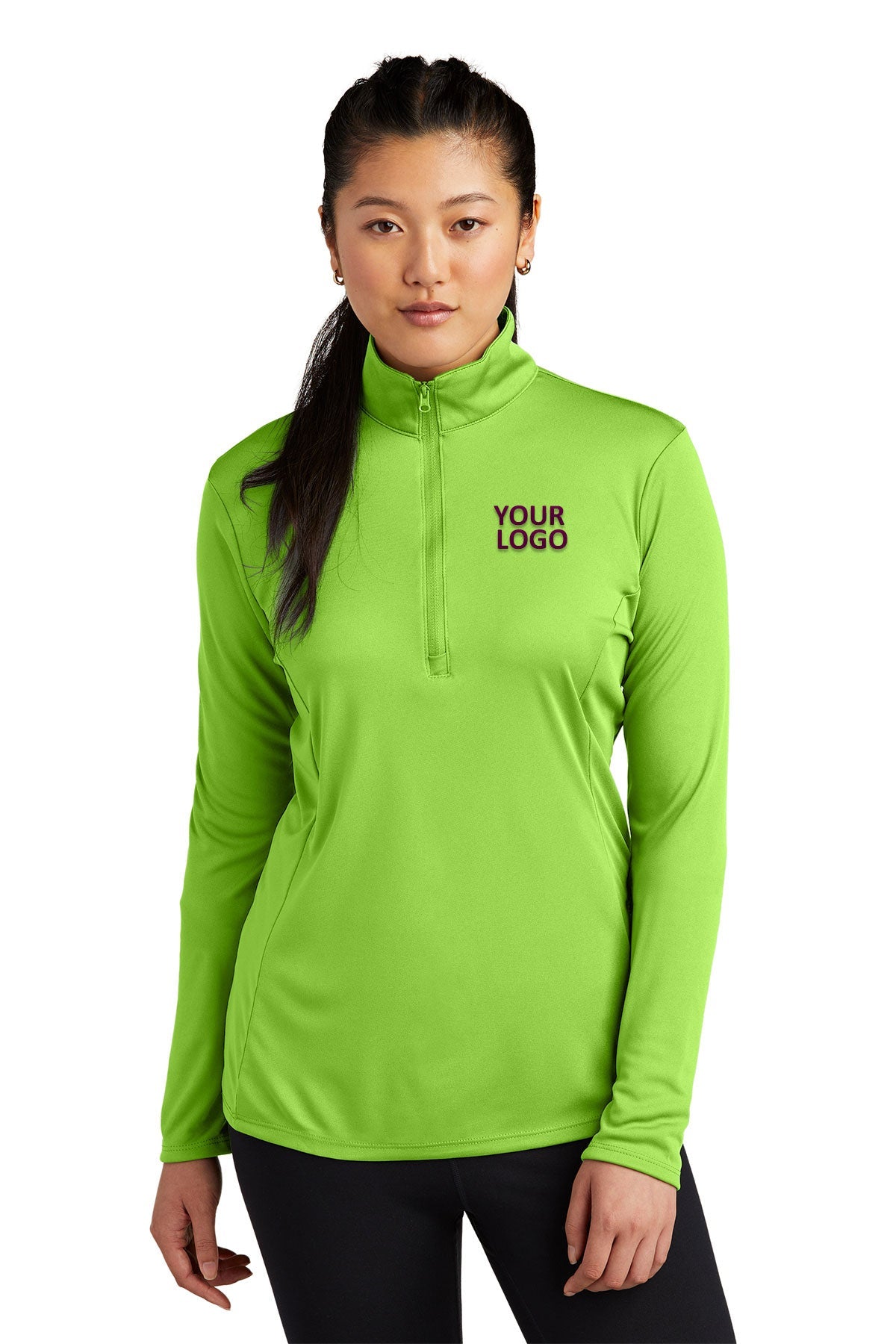 Sport-Tek Lime Shock LST357 company sweatshirts printed