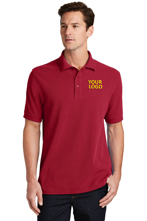 Port & Company Ladies Ring Spun Customized Polos, Red