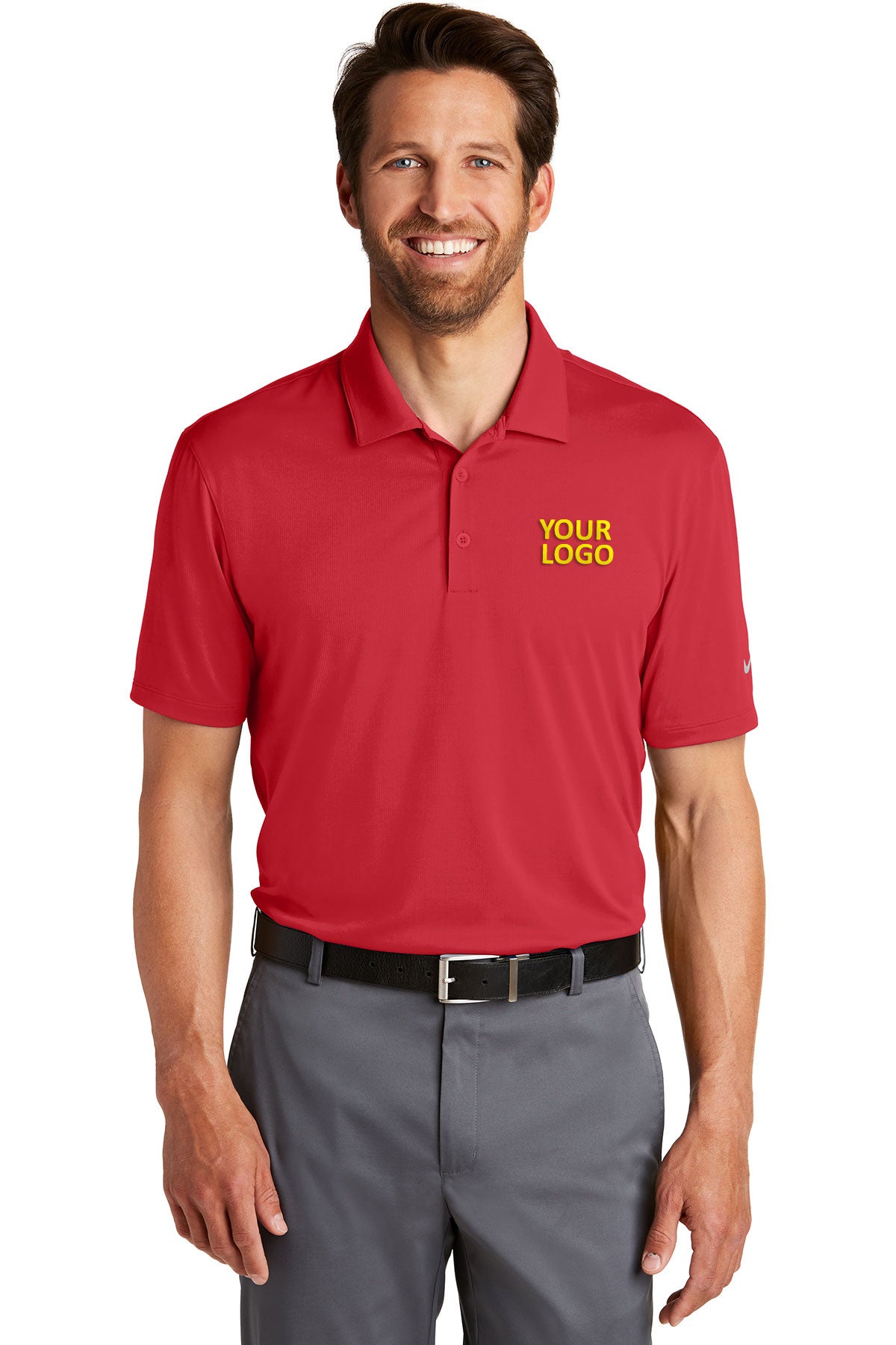 Nike Dri-FIT Legacy Customized Polos, Gym Red