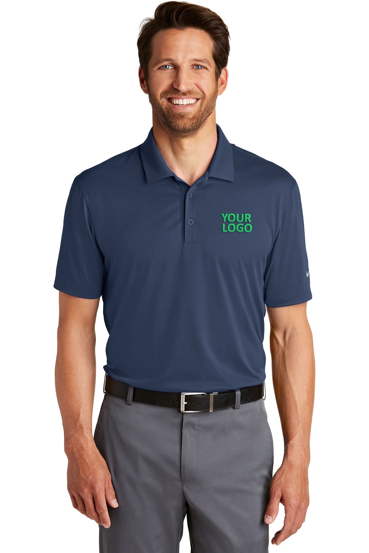 Nike Dri-FIT Legacy Customized Polos, Midnight Navy