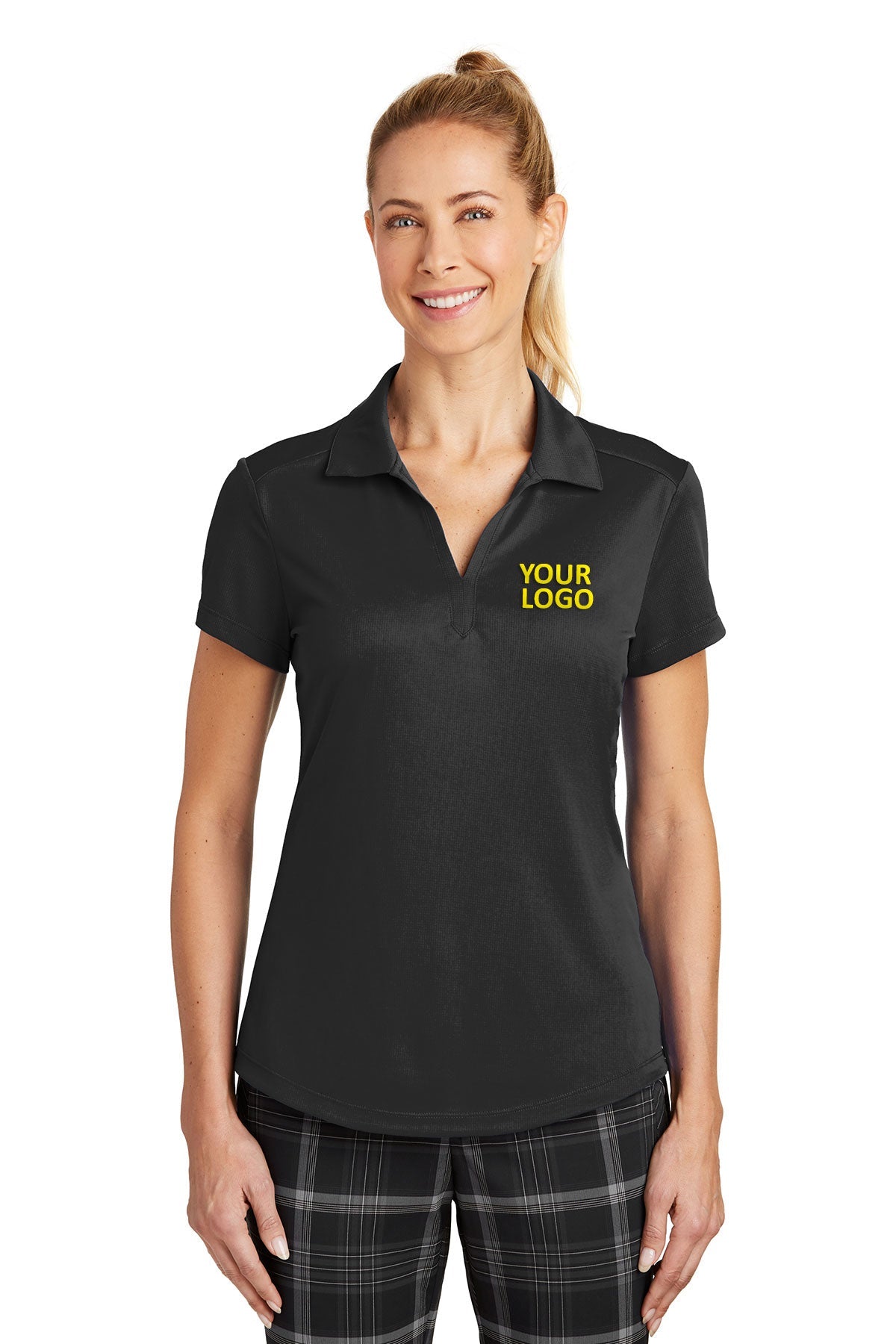Nike Ladies Dri-FIT Legacy Customized Polos, Black [Red Gate]
