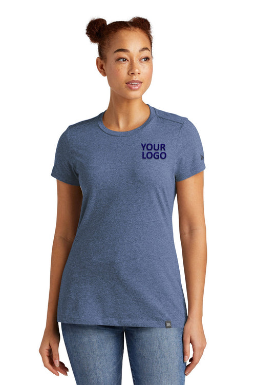 New Era Heritage Blend Custom Printed Tee's, Dark Royal Twist