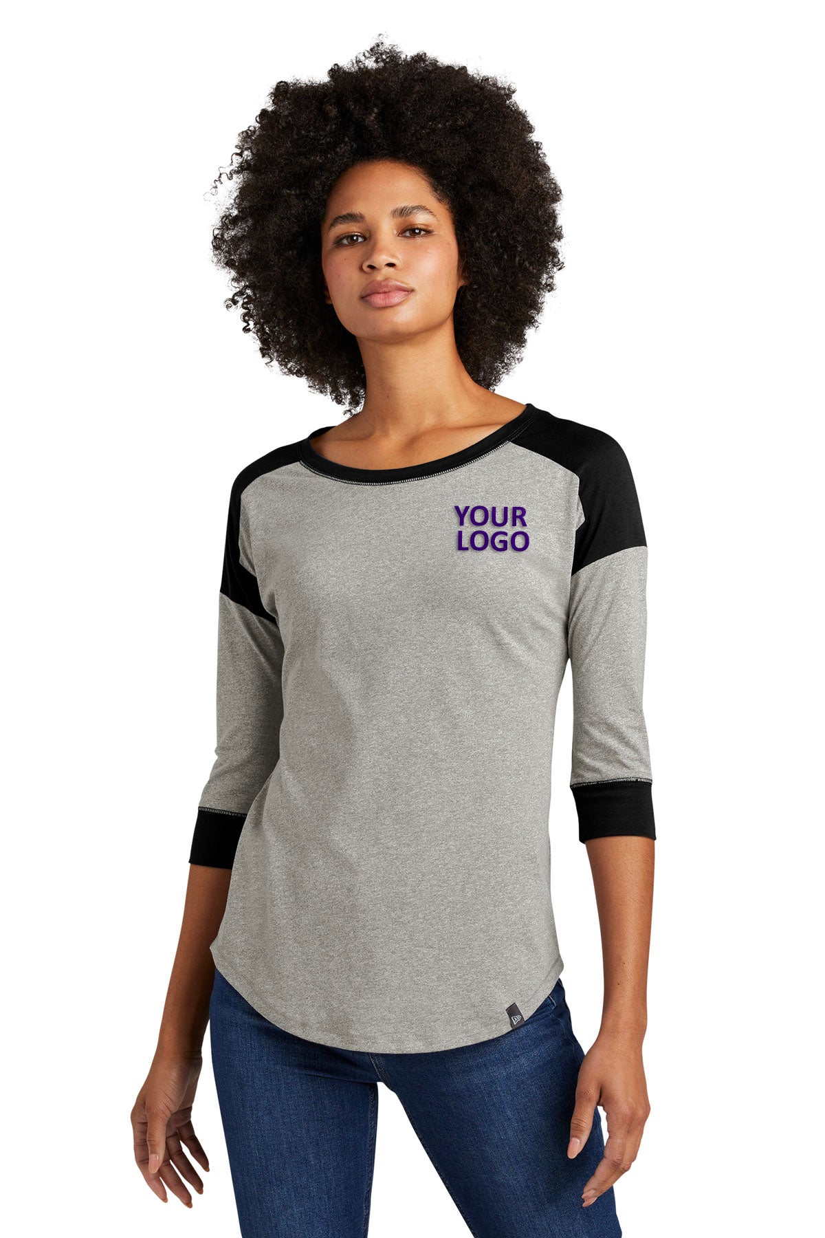 New Era Ladies Heritage Blend 3/4-Sleeve Baseball Raglan Tee