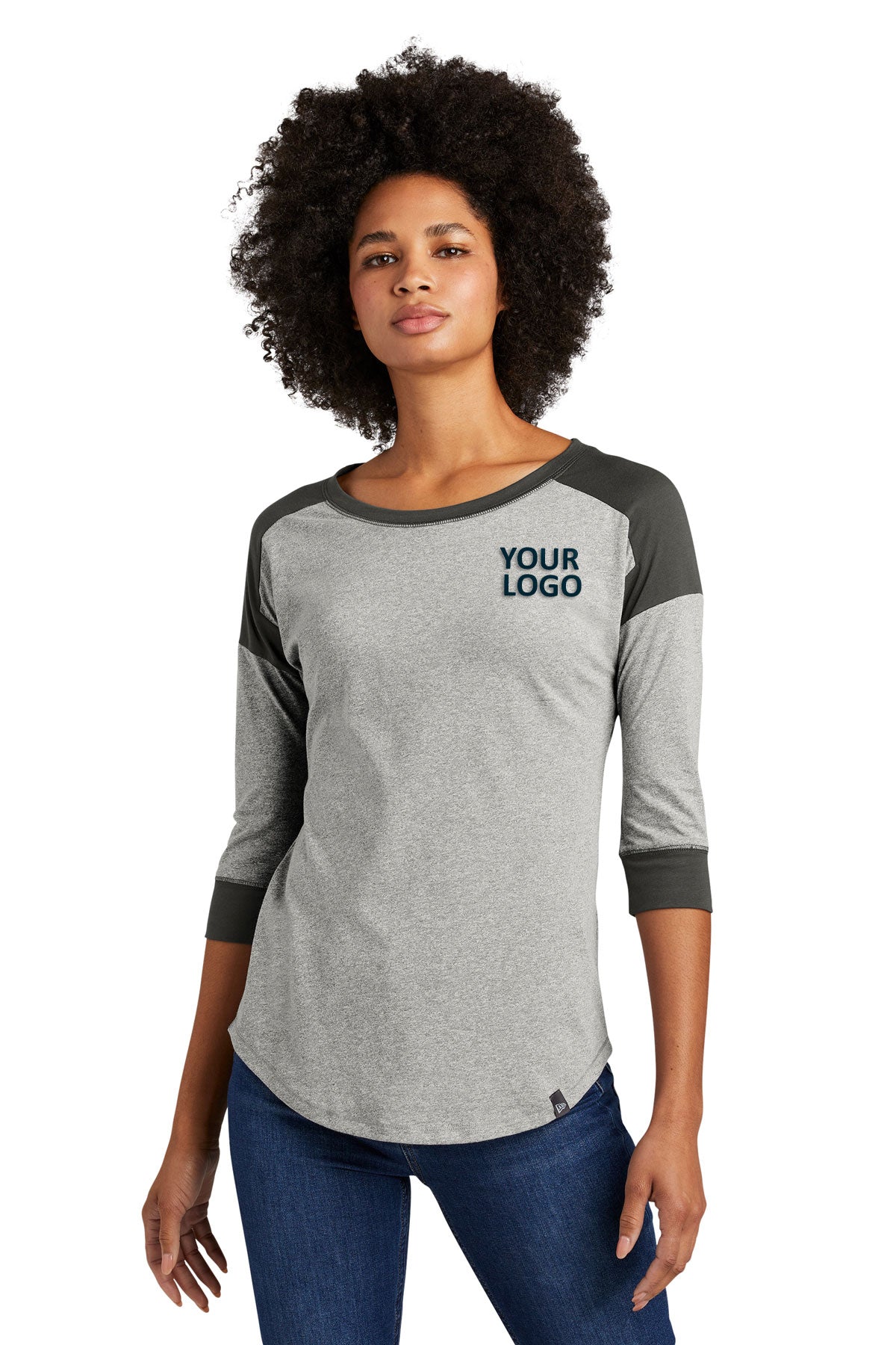 New Era Ladies Heritage Blend 3/4-Sleeve Baseball Raglan Tee