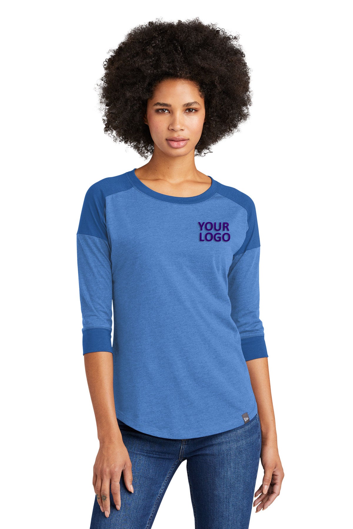 New Era Ladies Heritage Blend 3/4-Sleeve Baseball Raglan Tee