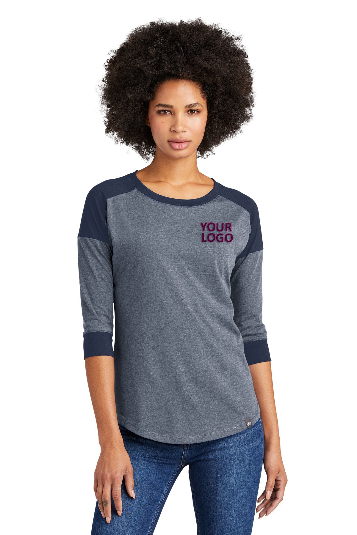 New Era Ladies Heritage Blend 3/4-Sleeve Baseball Raglan Tee