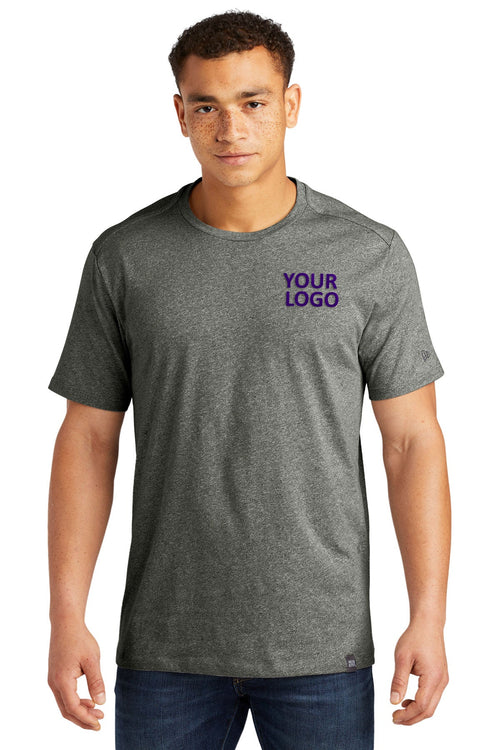 New Era Ladies Heritage Blend Custom Printed Tee's, Black Twist