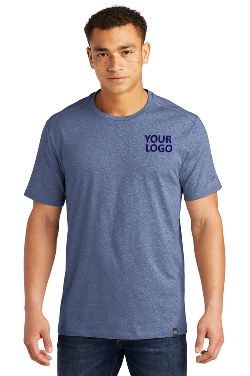 New Era Ladies Heritage Blend Custom Printed Tee's, Dark Royal Twist