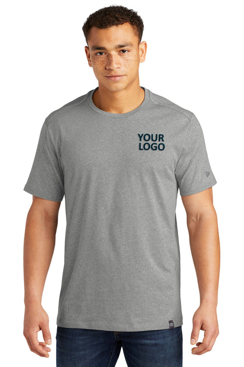 New Era Ladies Heritage Blend Custom Printed Tee's, Shadow Grey Heather