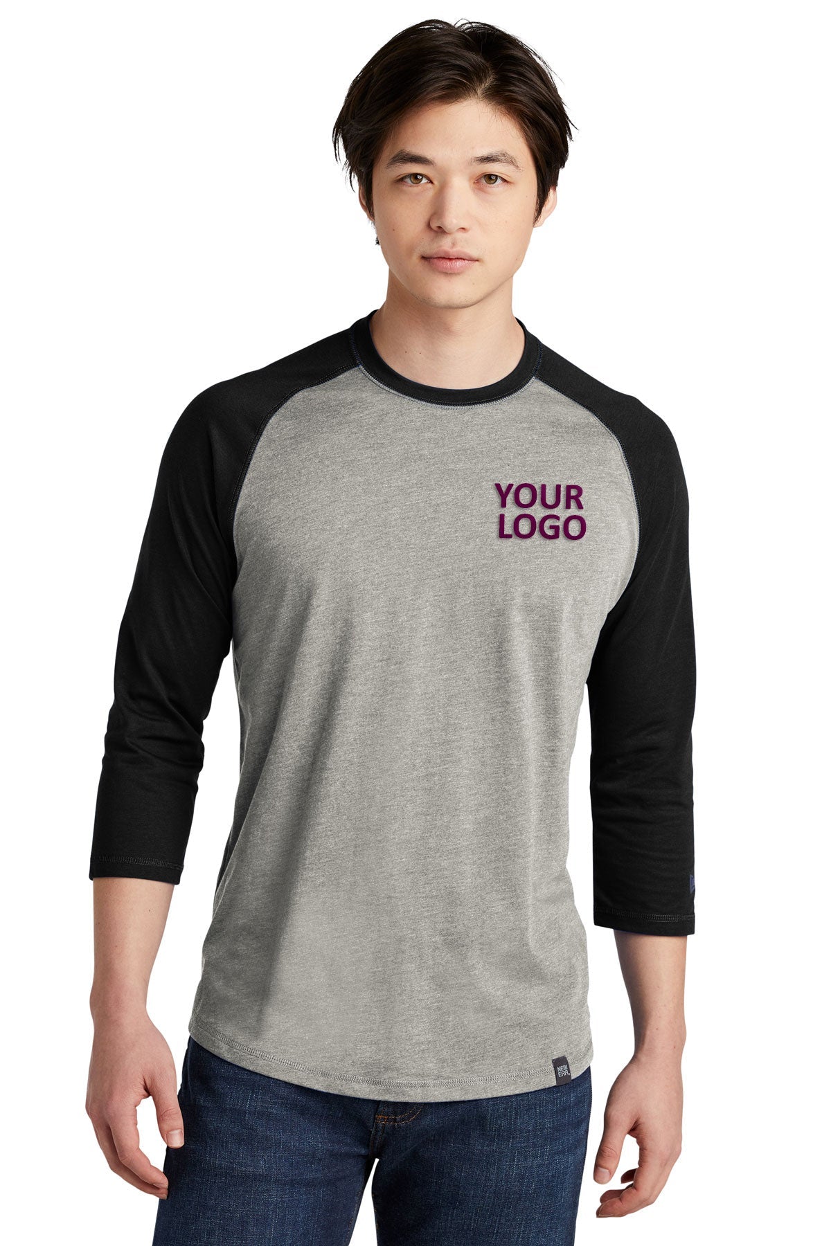 New Era Heritage Blend 3/4-Sleeve Baseball Raglan Tee