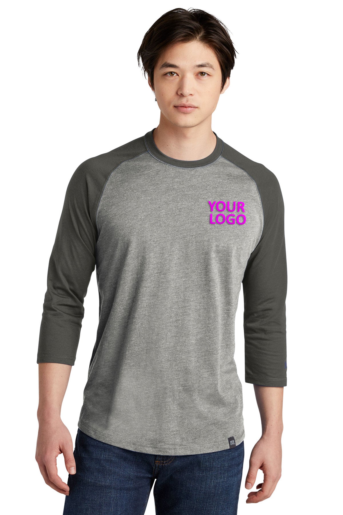 New Era Heritage Blend 3/4-Sleeve Baseball Raglan Tee