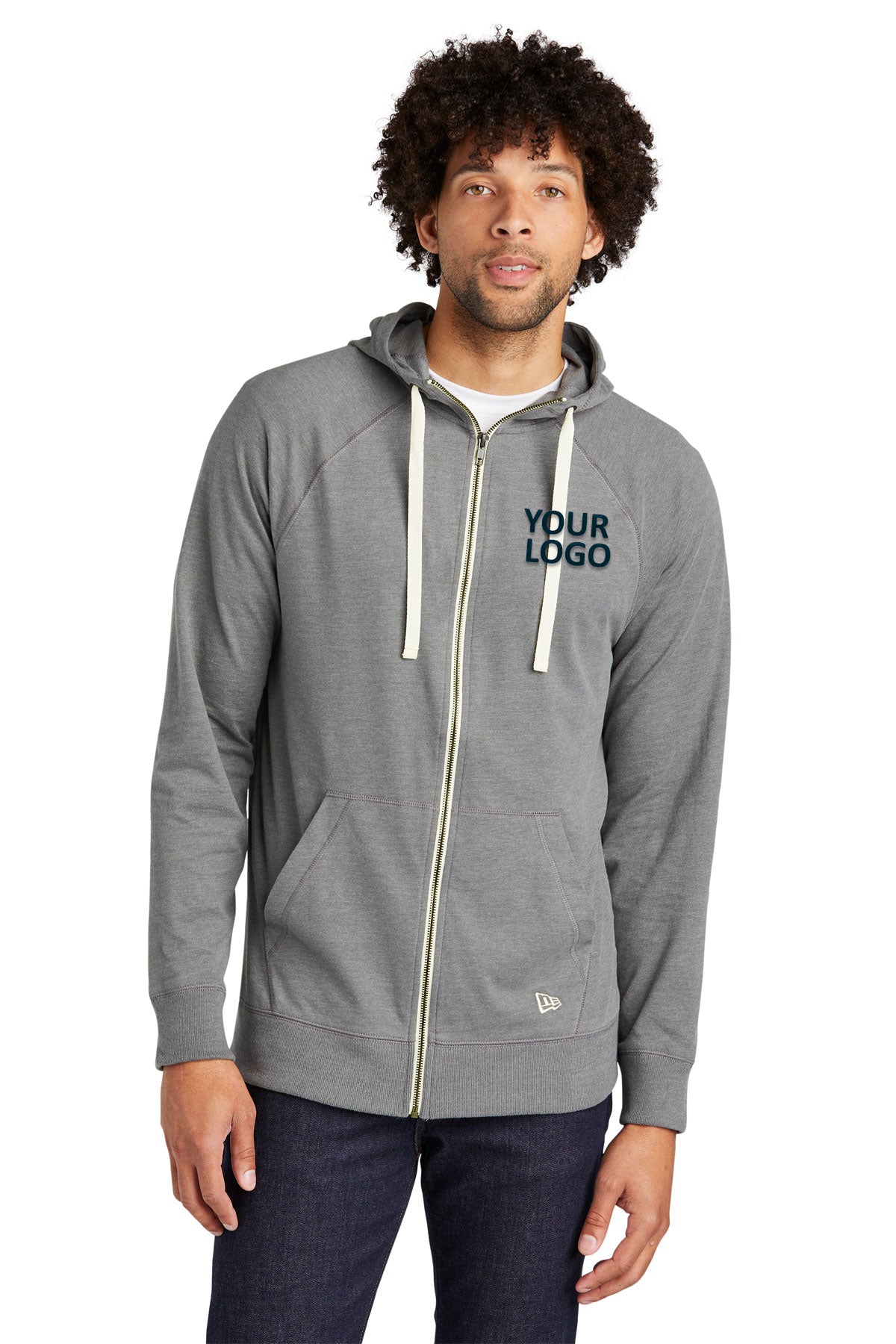 new era shadow grey heather nea122 custom printed sweatshirts