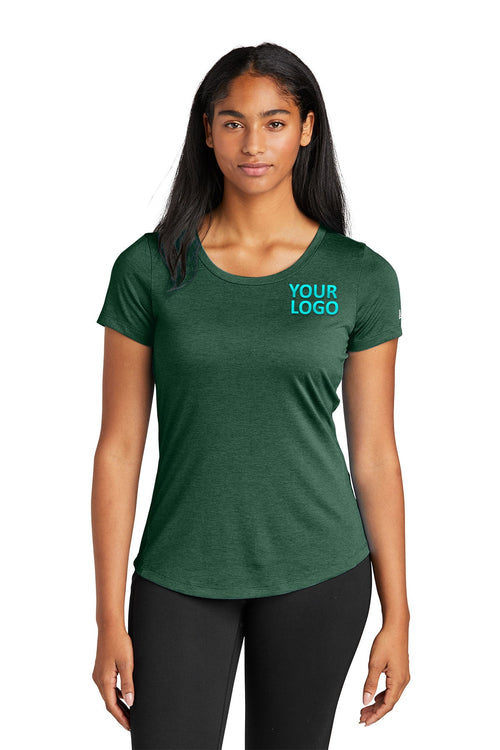 New Era Performance Custom Printed Tee's, Dark Green