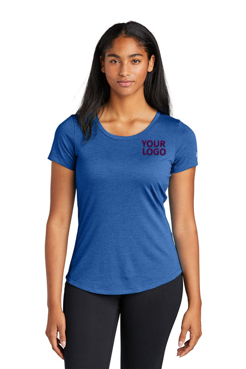 New Era Performance Long Sleeve Printed Tee's, Royal