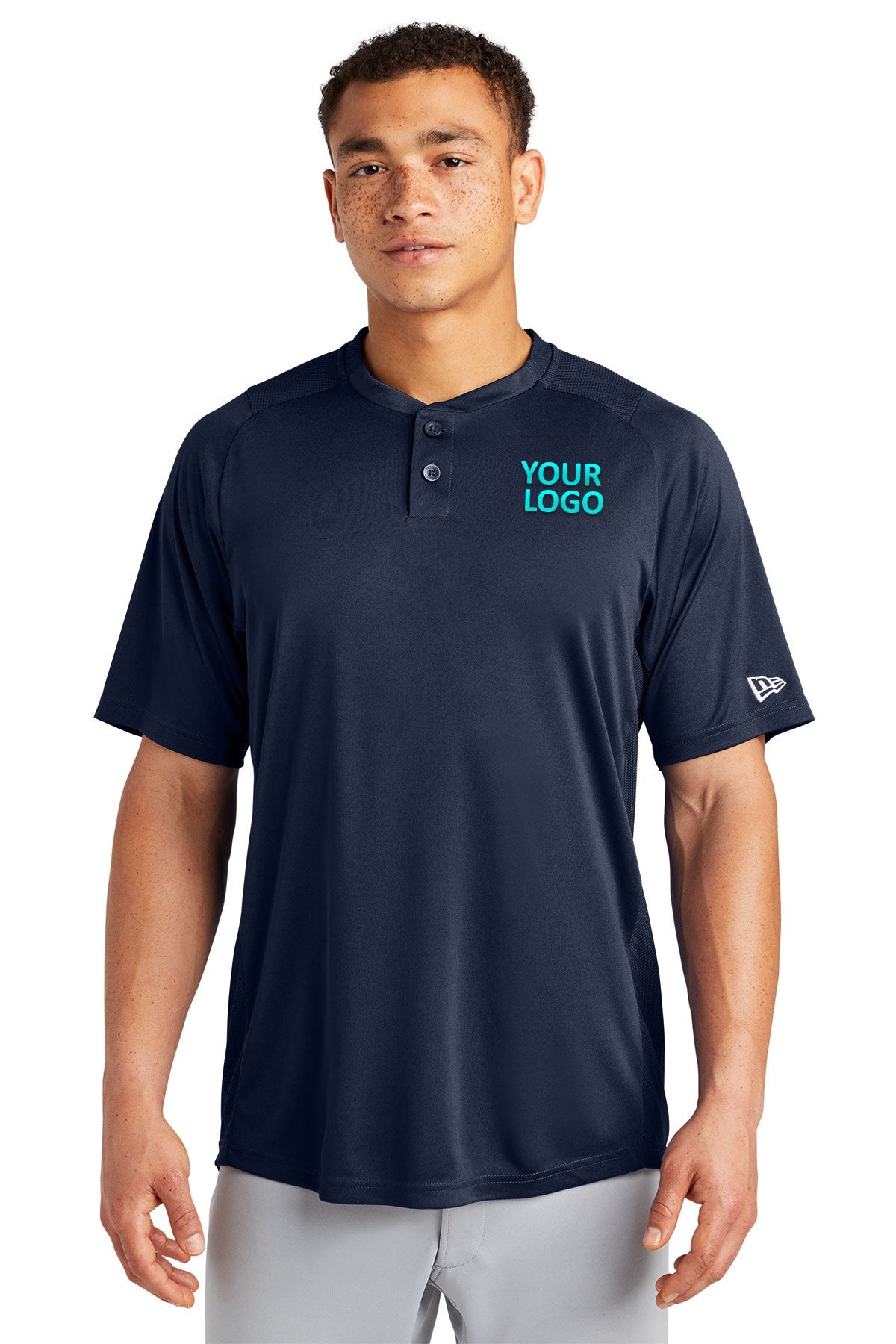 New Era Diamond Era 2-Button Customized Jerseys, True Navy