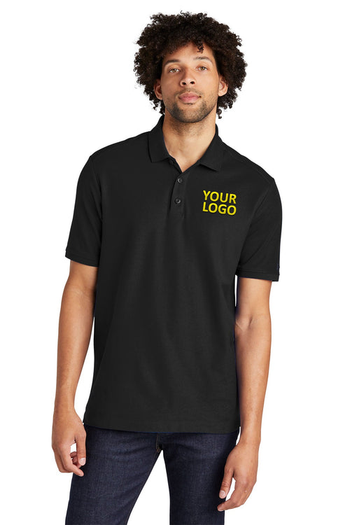 New Era Ladies Venue Home Plate Custom Polos, Black