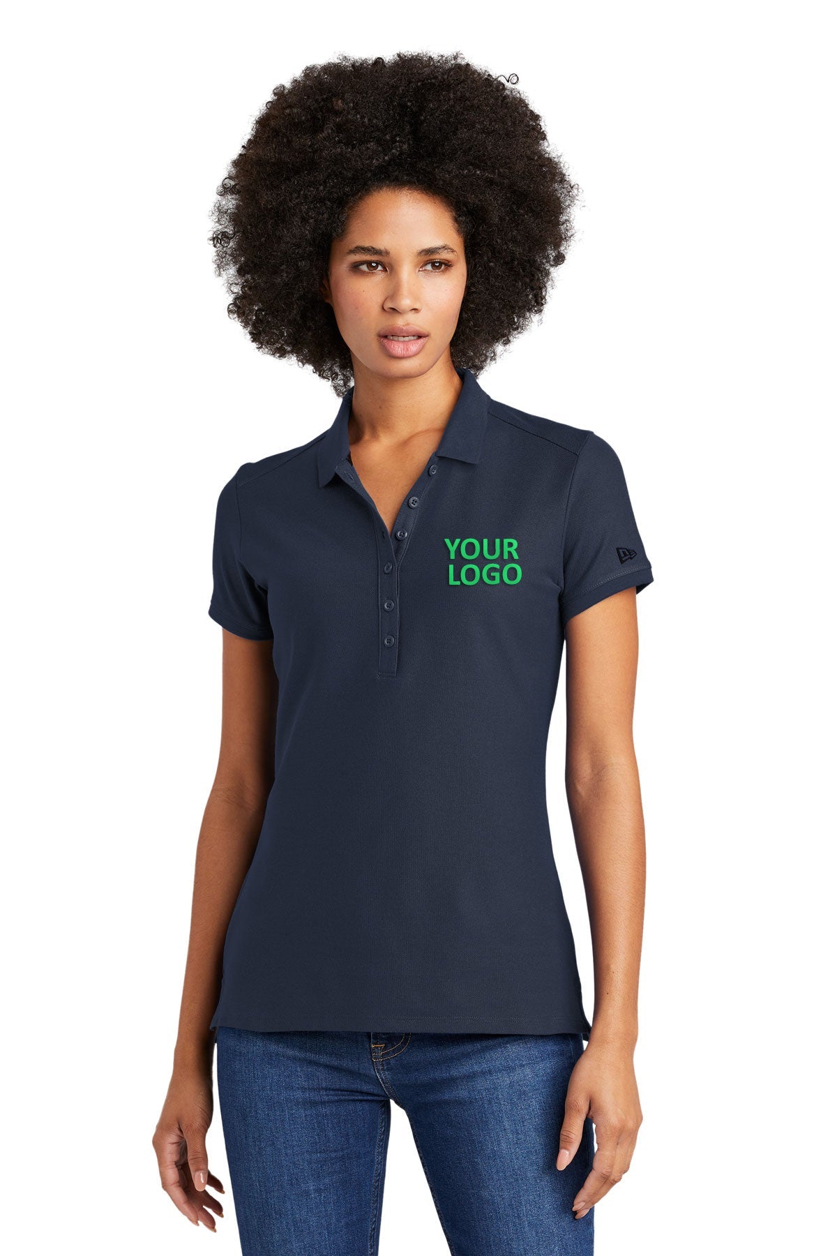 new era true navy lnea300 custom design polo shirts