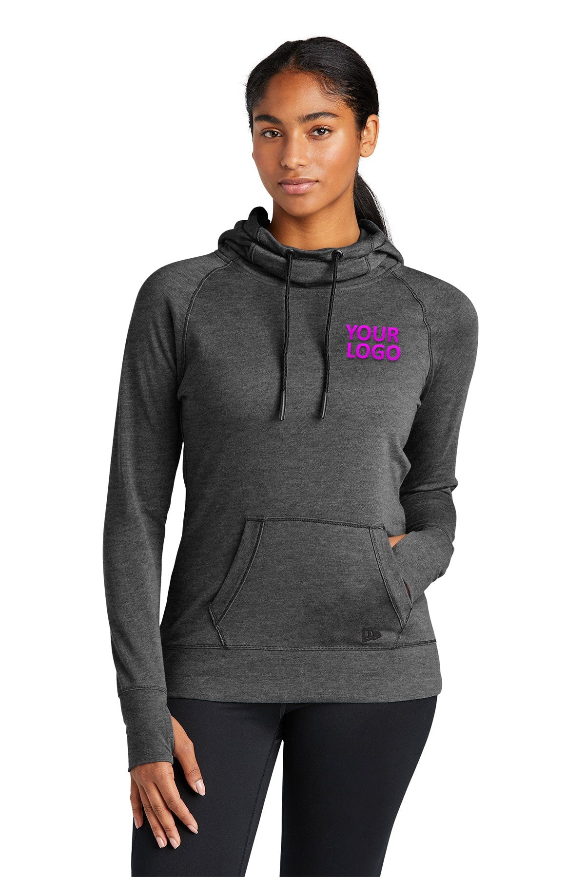 new era black heather lnea510 custom printed sweatshirts