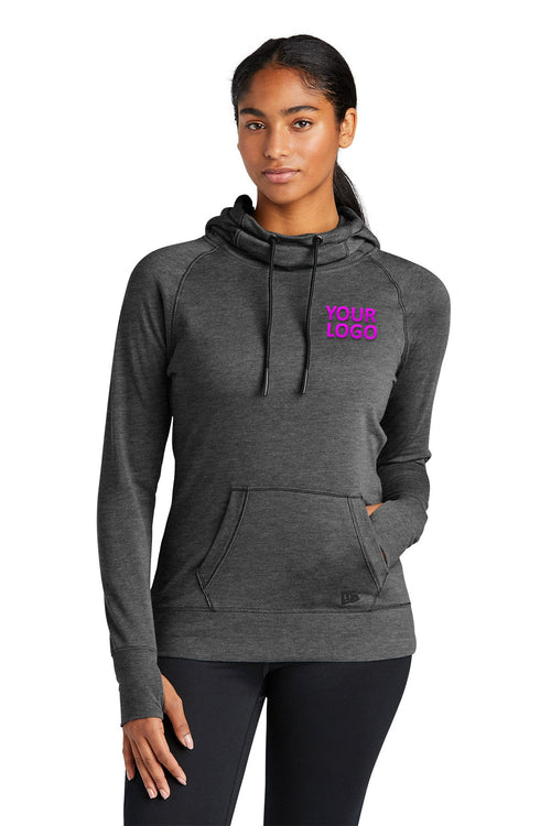 New Era Tri Blend Fleece Custom Hoodies, Black Heather