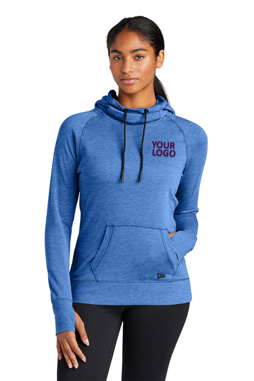 New Era Tri Blend Fleece Custom Hoodies, Royal Heather