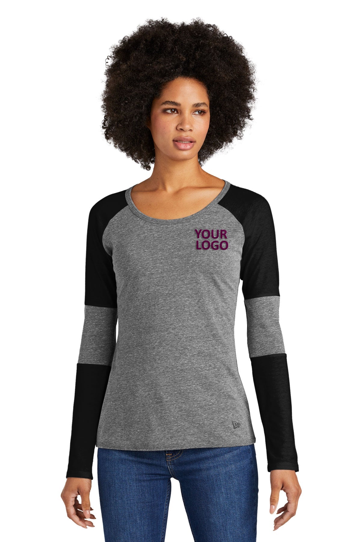 New Era Ladies Tri-Blend Performance Baseball Tee