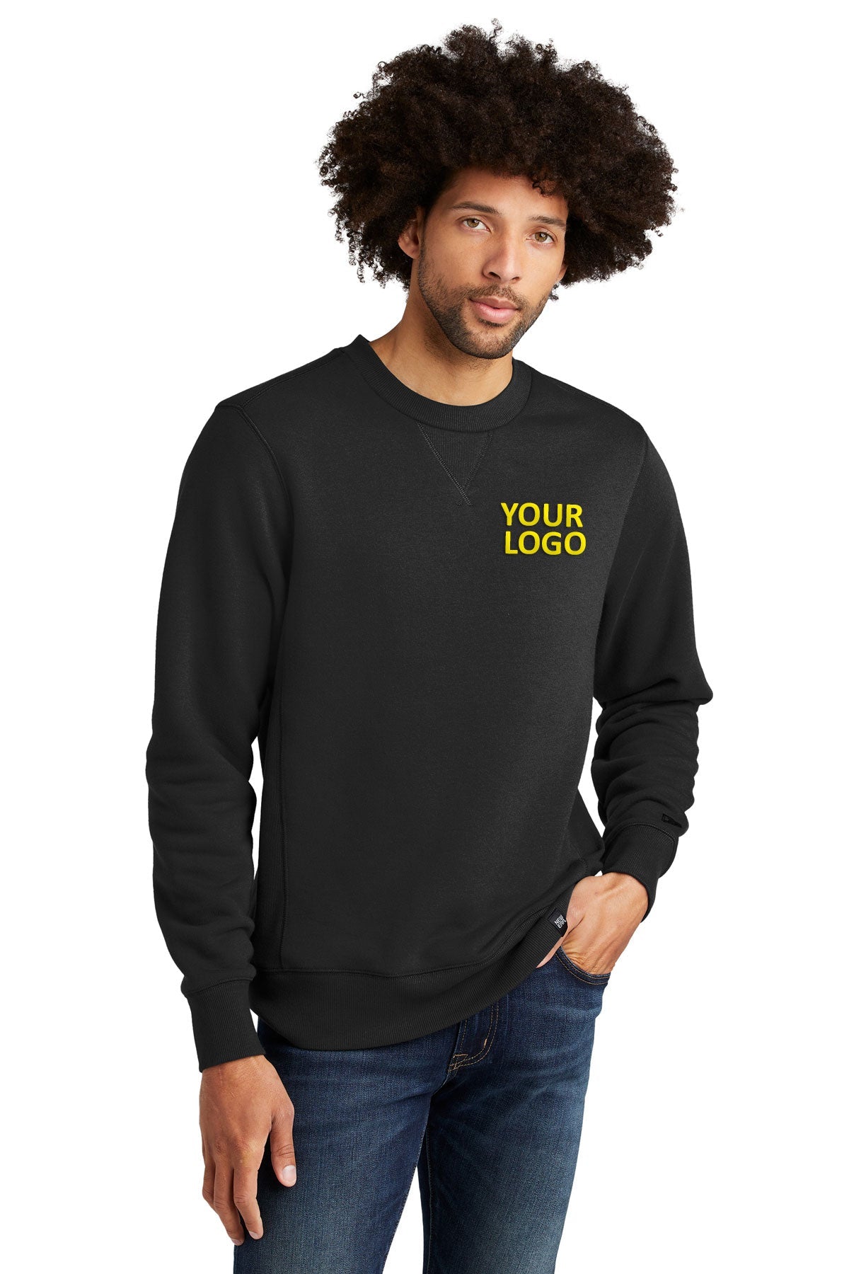 new era black nea501 sweatshirts custom logo