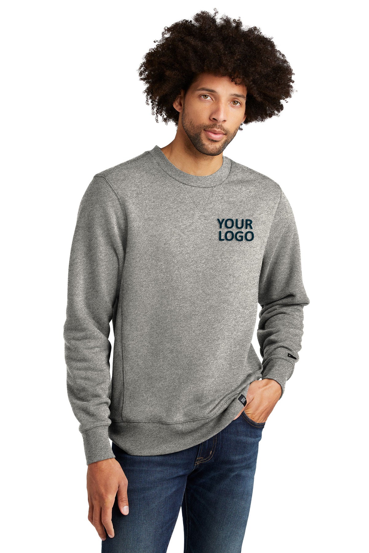 new era light graphite twist nea501 sweatshirts custom logo