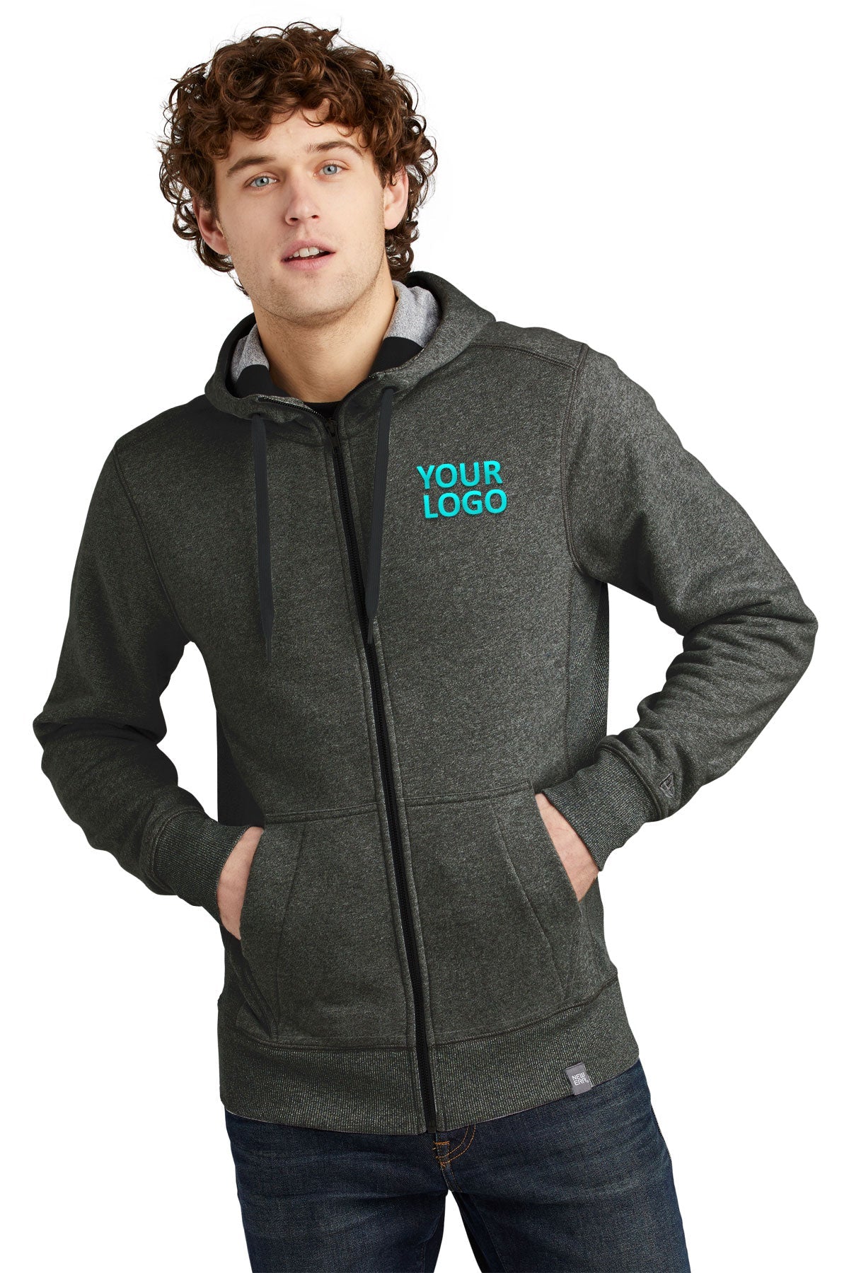 new era black twist nea502 sweatshirts with company logo