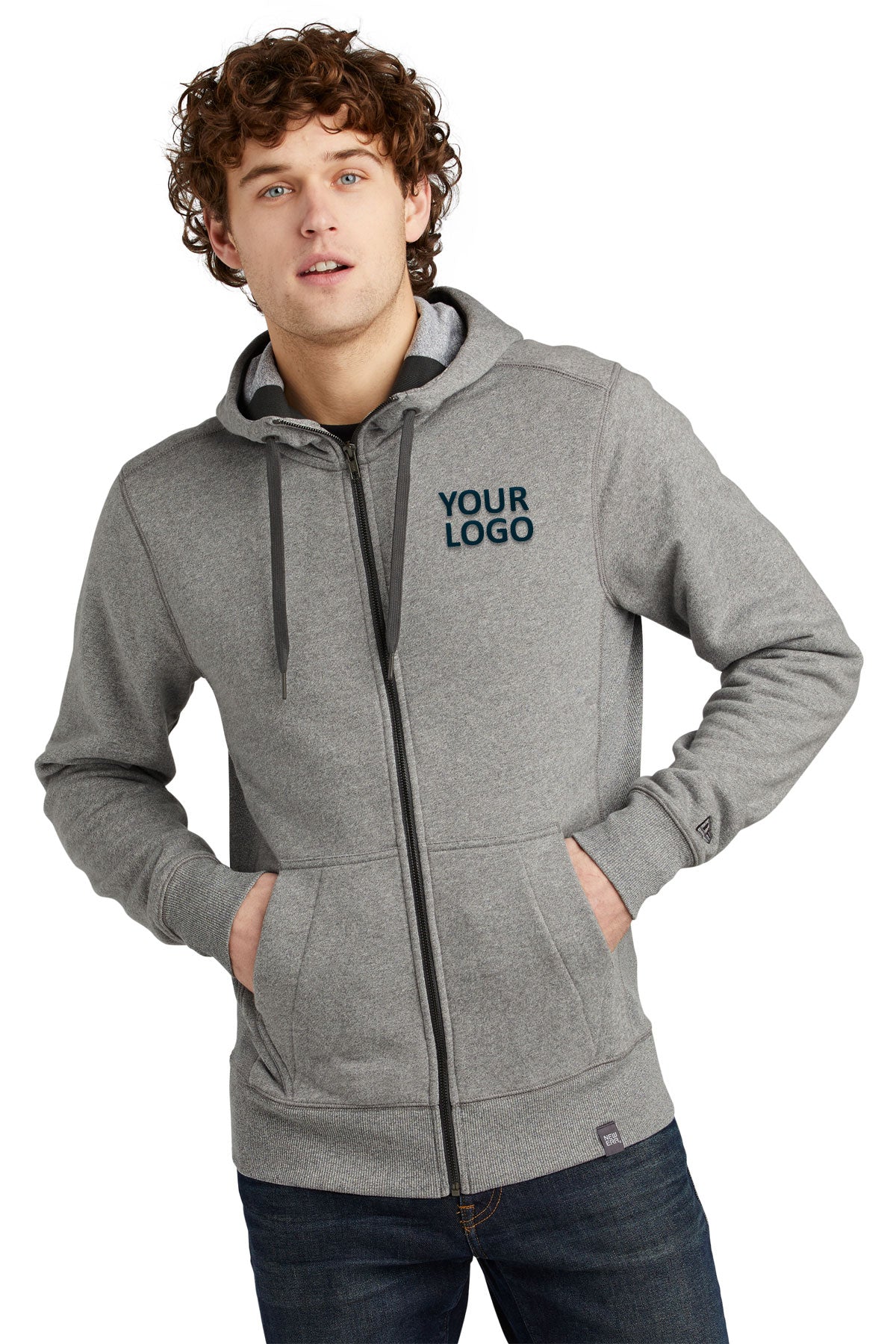 new era light graphite twist nea502 sweatshirts with company logo