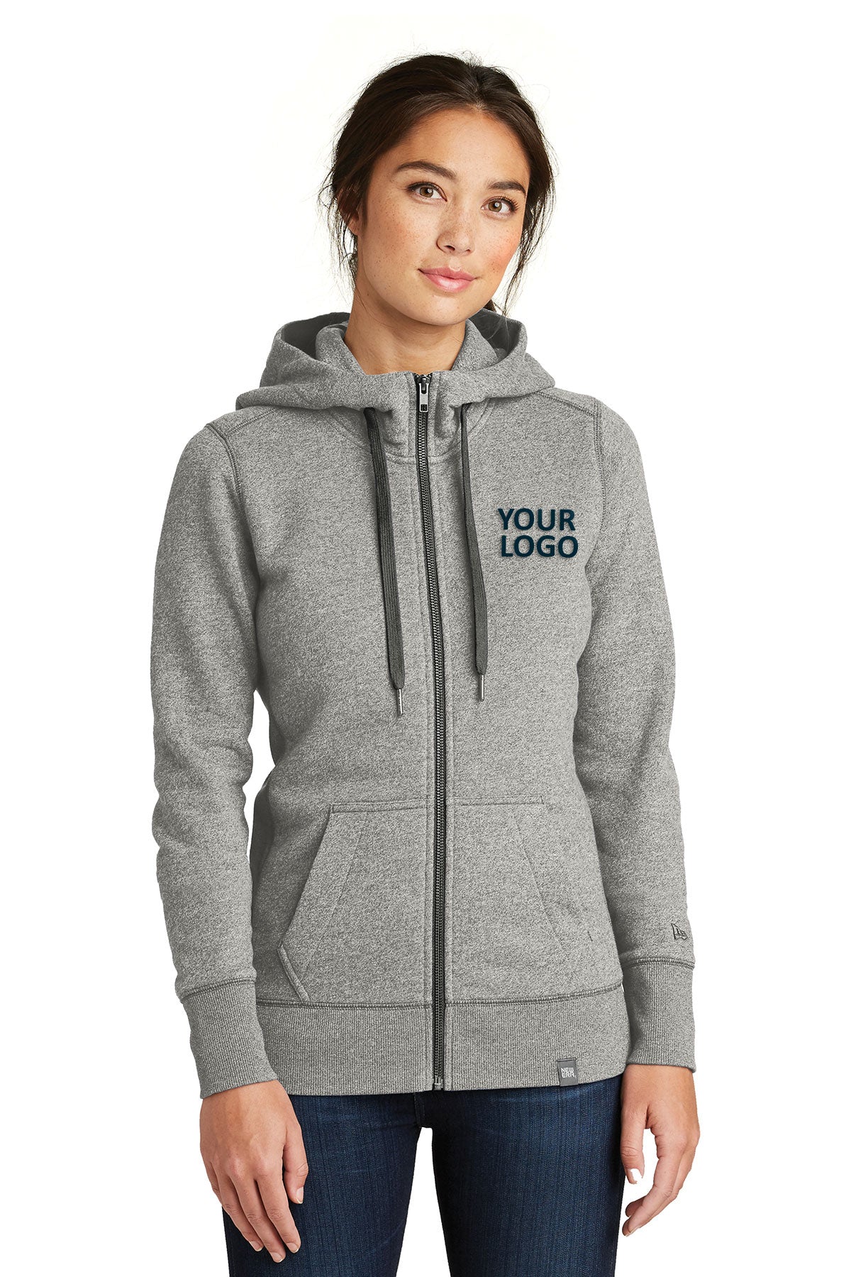 new era light graphite twist lnea502 sweatshirts with logo printed